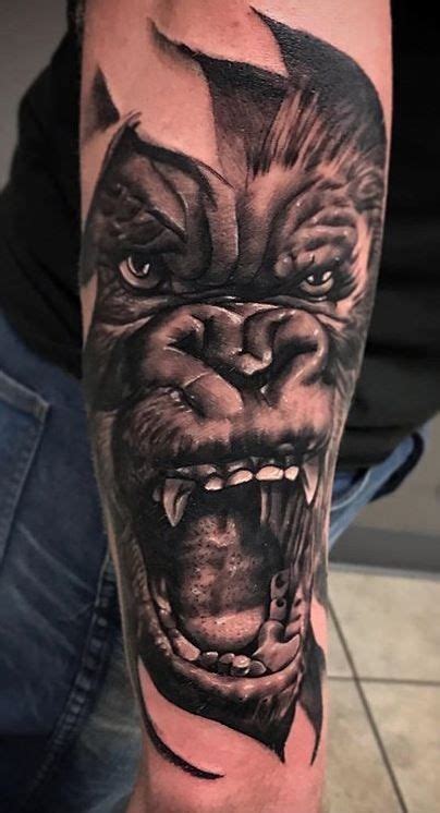 gotilla tattoo|100 Unique Gorilla Tattoos You’ll Need to See